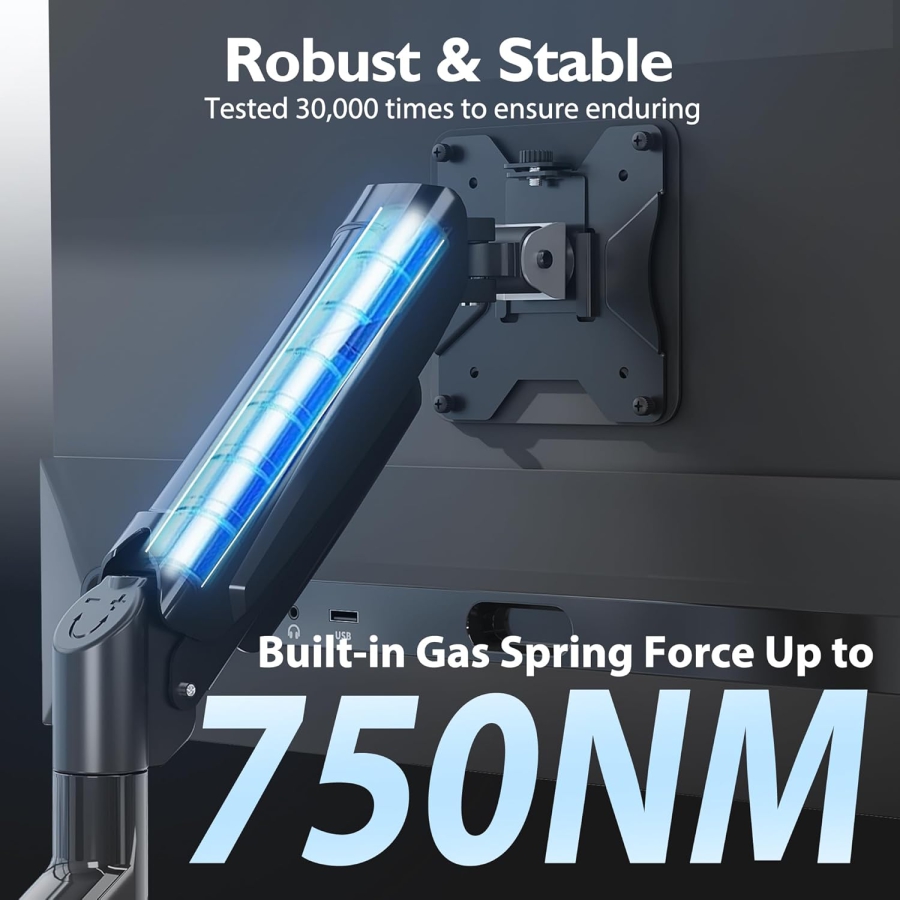 BONTEC Monitor Arm - 1 Monitor - [13-32"] - Gas Spring / 3-9kg